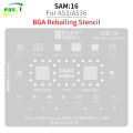 AMAOE SAM16 BGA Reballing Stencil For Samsung A53 A536 Exynos 1280 E8825 CPU SPU13 S5511 EMMC DDR 77098B RF Power IC. 