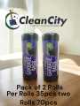 Garbage Bags For Dustbin Size W-18x L-24 Pack Of 2 Rolls 35pcs x 2 total 70 bags. 