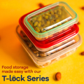 IKEA STYLE FOOD CONTAINERS, THUMB LOCK FOOD CONTAINER, STACKABLE PLASTIC STORAGE BOXES (  7PC SET). 
