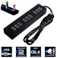 USB 10 Port 3.0 Hub Warranted / Super Fast 5 Gbps / High Speed / Lighting / Mini / Slim / Sleek / Mobile OTG / Laptop / PC. 