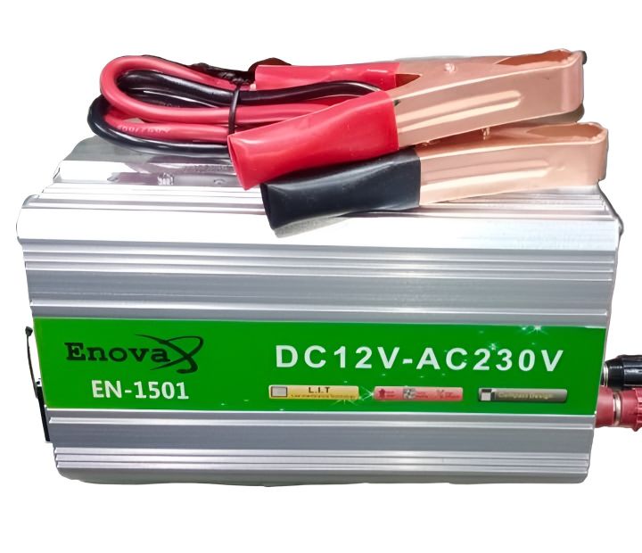 Battery Inverter 12 Volt DC to AC Current Converter 500 Watts BATTERY INVERTER ENOVA DC 12V - AC 230V