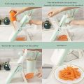 Supernal Safe Mandoline Slicer For Kitchen,Vegetable Slicer Mandolin (5 Kind Blades),Food Onion Vegetable Chopper,Cheese Slicer,French Fry Cutter. 