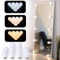 Vanity Light LED Bulbs for Makeup Mirror Stand | 10 Bulbs with 3 Light Modes. 