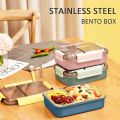 Tedemei Stainless Steel 2 Compartment Leak Proof Lunch Box portable Separated Office/Students Lunch Box. 