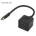 VGA Splitter Cable 1 Computer to Dual 2 Monitor Adapter Y Splitter VGA Cable Male to Female  |   Circuit Town. 