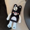 Funny 3D Cute Plush Black Cat Phone Case For iPhone 14 Plus 11 12 13 Pro Max Soft Cover Kawaii Cartoon Cases For 14 Pro Funda. 