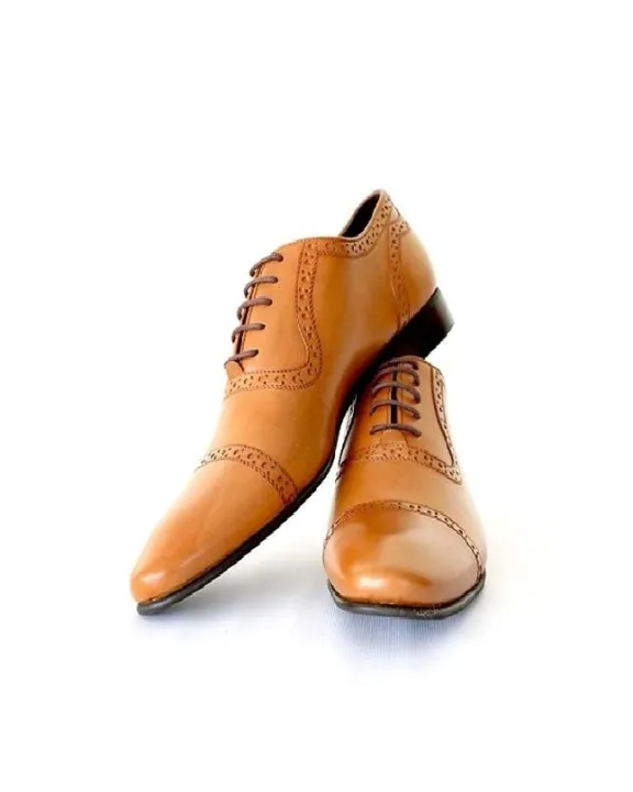 Tan%20Leather%20Shoes%20For%20Men%20-%20Image%203