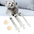 Pet Feeding Nipple Syringes, Professional Push Type Silicone Feeding Nipple Syringes for Newborn Kittens for Small Animals. 