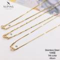 TTM-N7116 Xuping jewelry wholesale hip hop men jewelry ladies jewelry chain 14K gold plated stainless steel necklace. 