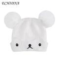 ECHIDNA Toddler Hat Embroidery Face Newborn Baby Knitting Hat. 