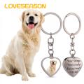Loveseason Pet Picture Keychain Detachable Heart Shaped Pet Dog Cat Picture Keychain Urn. 
