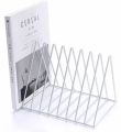 Latest File Folder Desk Organizer Triangle Wire 9 Section Desktop Iron Storage book Rack Magazine Holder For Office Home Decoration  useable. 
