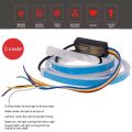 Car Rear Trunk Tail Light 120cm Colorful Dynamic Reverse Warning LED Strip 12v Additional Brake Follow Turn Signal Lamp. 