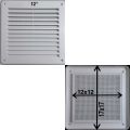 Classic Vent Ventilation Grille Cover 12 inch For Wall Ceiling Mounted Vent Built-in Fly Screen Mesh air vent cover for Bathroom Office Home. 
