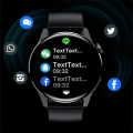 GT5 Smart Watch 1.32 Inch Full Touch Screen Bluetooth Call Remote Music Control Wireless Charger Smartwatch Heart Rate Sleep Monitor - Black. 