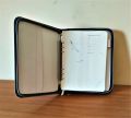 Executive Leather Journal with Ring Binding Zipper and Gift Ball Pen. 