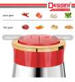 Dessini Italy Meat Grinder 3L Capsule Cutter Spin Chopper, Blender, Grinder, Mixer, Mincer, Masher, Shredder, Juicer, Pengisar Pengadun DS-977 2-Speed Control 4 Double Layer Blade 100% Pure Copper 1800Watt Motor Food Chopper Blender for Vegetables, |. 