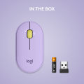 Logitech M350 Pebble Wireless Bluetooth Mouse - Silent-Levander. 