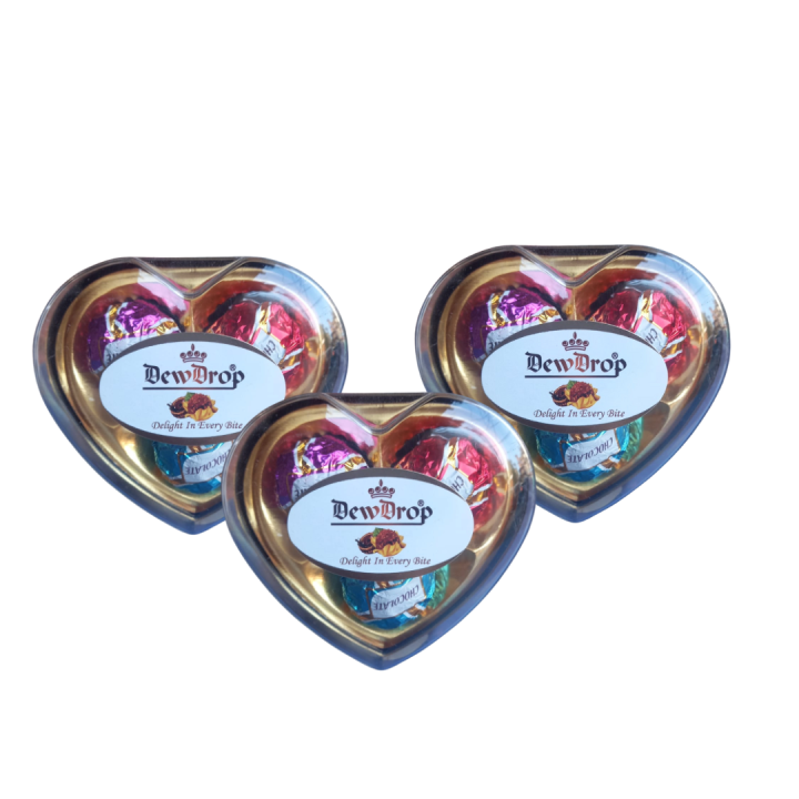 Dewdrop heart chocolates x 3piece