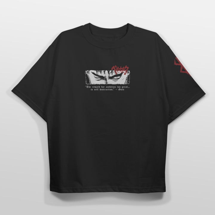 Berserk Oversized T-shirt Anime Black