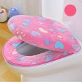 Thick Coral velvet luxury toilet Seat Cover Set soft Warm One / Two-piece toilet Case Waterproof Bathroom WC Cover. 