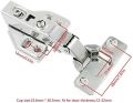 Pack of 10 Soft Close Hinges Stainless Steel 110 Degree Cabinet Cupboard Wardrobe Door Inset Mounting, Soft Closing Mechanism. 