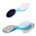 4 In 1 Multi Use Pedicure Paddle Brush - 4 Step Pedicure (Cleanse, Scrub, File And Buff). 