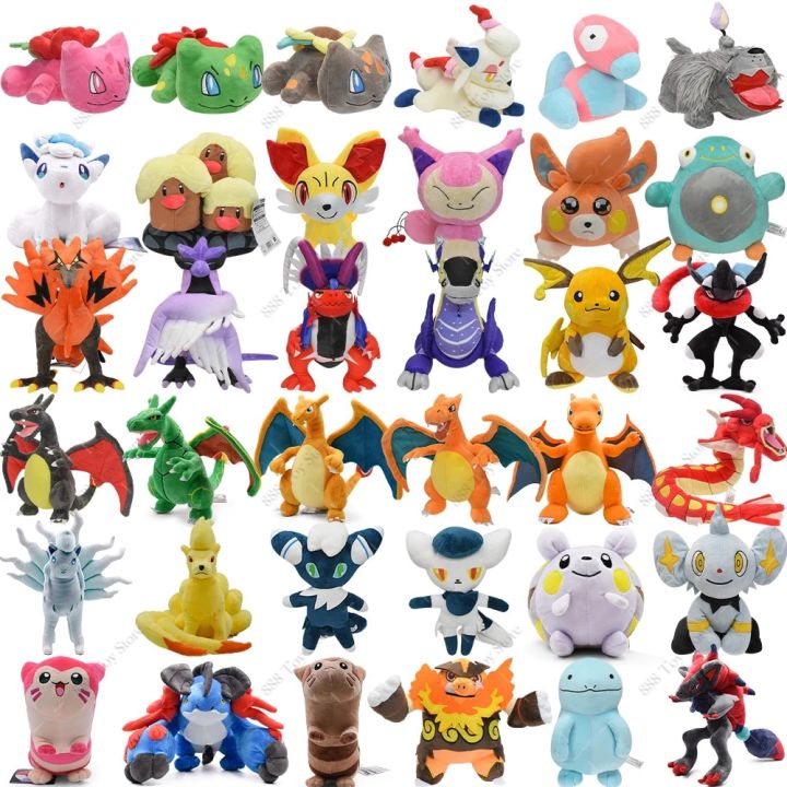 60 Styles Pokemon Plush Shiny Charizard Gyarados Figure Toy Anime Greninja Galarian Articuno Zapdos Bulbasaur Soft Stuffded Doll
