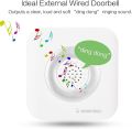 12V Wired Doorbell -Ring- DING DONG Ringer Access Control Wired Doorbell External ABS plastic (Ideal for Home Office Access Control System),. 