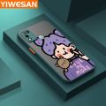 YIWESAN For Infinix Hot 10 Play Infinix Hot 11 Play Infini Case Cartoon Cute Purple Girl Thin Frosted Transparent Cover Lens Camera Protect Edge Full Cover Casing Hard Cases. 