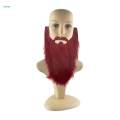 Long Beard Costume Fake Mustache Fake Beard Mustaches Dwarf Gnome Beard Costume Accessories Dress Up for Party Cosplay Supplies , Red. 