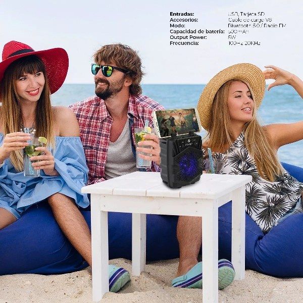 KTX%201271%20Wireless%20Bluetooth%20Rechargeable%20Speaker%20FM%20Ready%20USB%20Memory%20Card%20Supported%20With%20RGB%20LED%20Light%20Black%20KTX-1271%20-%20Image%203