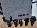 Rechargeable Infinity Massager PR Pro Imported massage device | 6 in 1 multiple attachements, 6 speed level, for targeted body muscle pain relief with powerful battery backup.. 