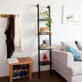 Modern 4 Tiers Ladder Shelf Bookcase,Wall Shelf,Storage Rack Stand,Display Shelf. 