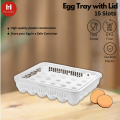 Egg Storage Tray,  30 Slots, 12 Slots Egg tray Storage Container , Eggs Holder For Refrigerator, Eggs Tray, Plastic Egg Tray For Fridge, Kitchen Eggs Storage Box, 30 Slots Refrigerator Egg Holder Tray With Lid By HALAI TRADERS. 