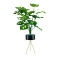 Farmer Store Green Artificial 18 Leaves Plant with Pots, Artificial Plants Large Size, Artificial Plants for Living & Drawing Room, Artificial Green Plants for Home Office Wedding & Party Decoration.. 