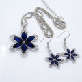 Cccam Espa?a 2022 Estables Ofertas Navide?as Liquidaciones Collar De Cristal Azul Con Forma De Flor De Seis Pétalos Para Novia Collar De Nieve Con Personalidad Estilo Retro Regalo De Aniversario De Boda. 