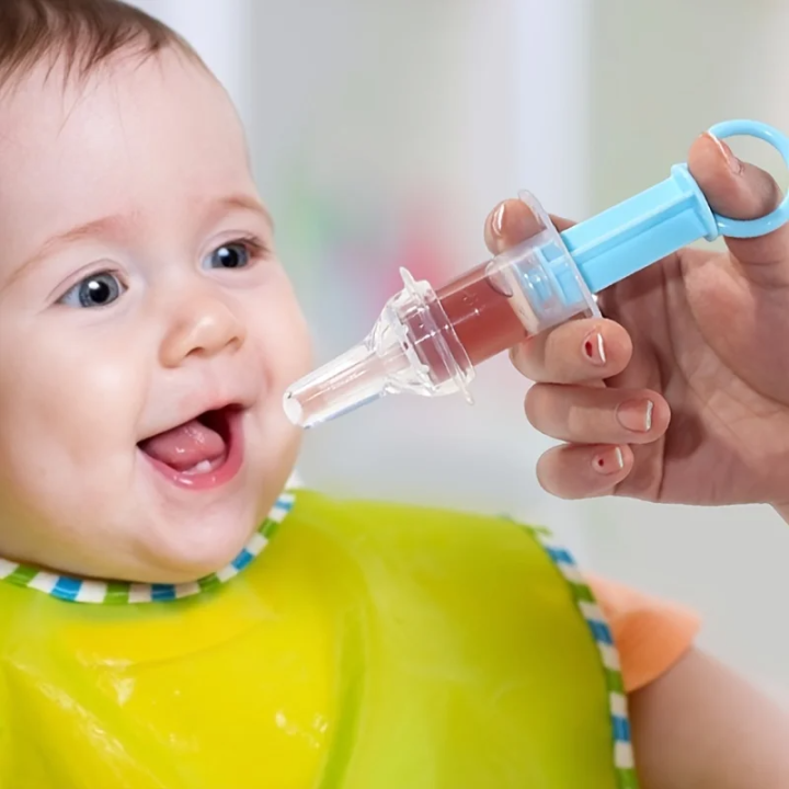 Baby Medicine Dispenser Baby Pacifier Feeder, Baby Liquid Medicine Dispenser, Anti-choking Silicone Needle Feeder Water Feeder, With Measuring 20ml Cup