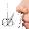 Premium 1 Pcs Nose Scissors for Personal Care Facial Hair Removal and Ear Nose Eyebrow Moustache And Beard Trimming Stainless Steel Safety Grooming Scissors Fine Straight Tip Scissors Men. 