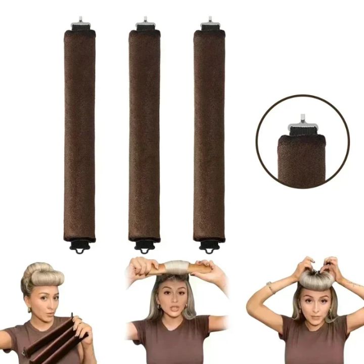 3 Pcs Satin Heatless blowout Curling Set No Heat Curlers overnight blowout rolls Sleep in Hair Styling Headband for Women Girls