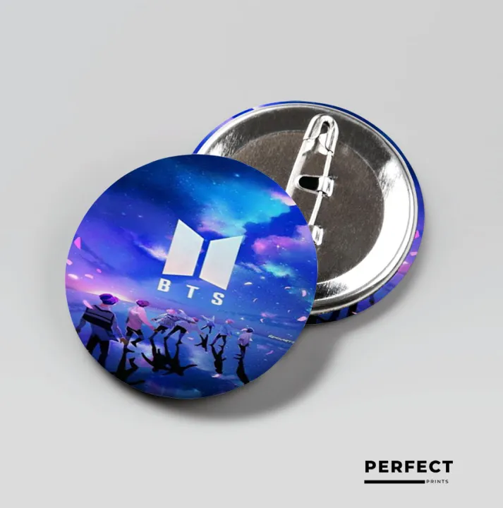 Custom Made BTS Team And Bts Logo School Button Badge | Daraz.pk