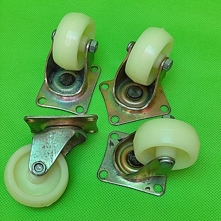 4Pcs%20Universal%20Caster%20Wheels%202"%20Furniture%20Wheel%20Castor%20White%20PP%20Nylon%20Dual%20Roller%20Wheel%20For%20Platform%20Trolley%20Chair%20-%20Image%204