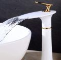 Faucet Tap Waterfall Faucet Basin Faucet Brass Saucer Bathroom Basin Faucet Deck Installation Cold Water Tap. 