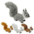 Squirrel Model Faux Fur Realistic Cute Rodent Miniature Figurine Ornament Handicraft Mini Fake Squirrel Statue Figurine Ornament Birthday Gift. 