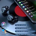 M10 TWS Bluetooth Earbuds Wireless Earbuds Bluetooth 5.1 Headphones Wireless Earphones, Stereo IPX7 Waterproof Wireless Earphones with 2000mah LED Display Charging Case/Box, Black. 