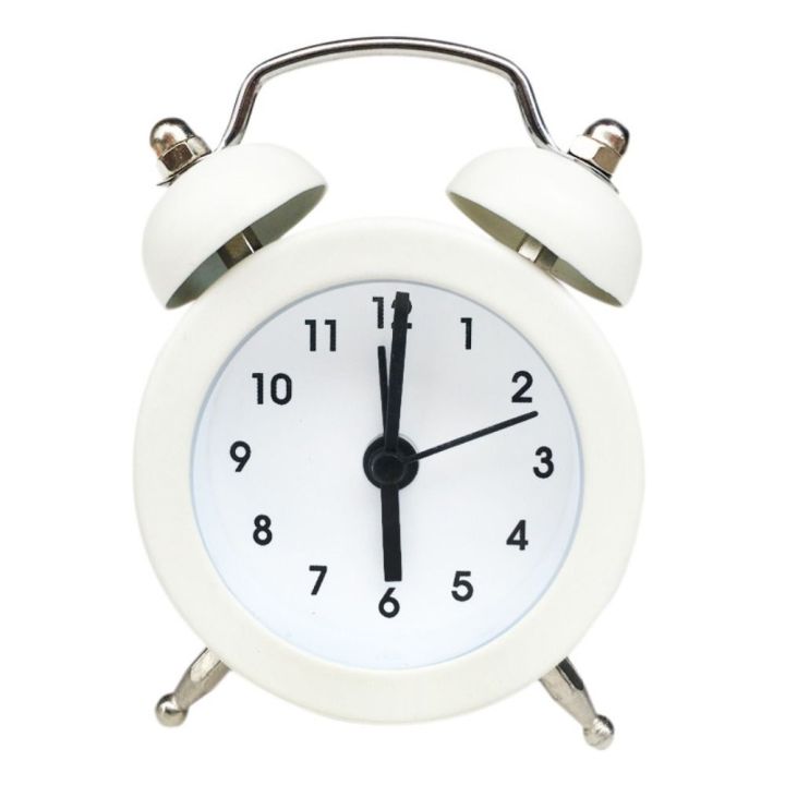 Mini Quartz Table Clock Alarm Clock Home Decoration Digital Clock Twin Bell Loud