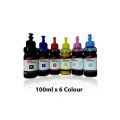 Ecotone Premium Ink For Printers 6 Colour For Inkjet Printers CISS & Cartridge 100ml. 