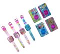 Cartoon Themed Toy Camera And Watch | Kids One Click Camera Toy And Soft Themed Wearable Wrist Watch With Digital Display | Colorful Shiny Carving Watch For Boys & Girls - 1593. 