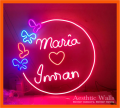 Customized Neon Sign , Cheap neon signs for your room , For Wall and any other flat surface with [Thick Acrylic Support] and also comes with Adaptor - Shockproof Neon Light for Room Decoration Wall Art / Decor with High Durable Packaging.. 
