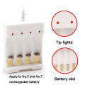 1.2V Universal 4 Slot AA/AAA Rechargeable Battery Charger Adapter USB Plug. 